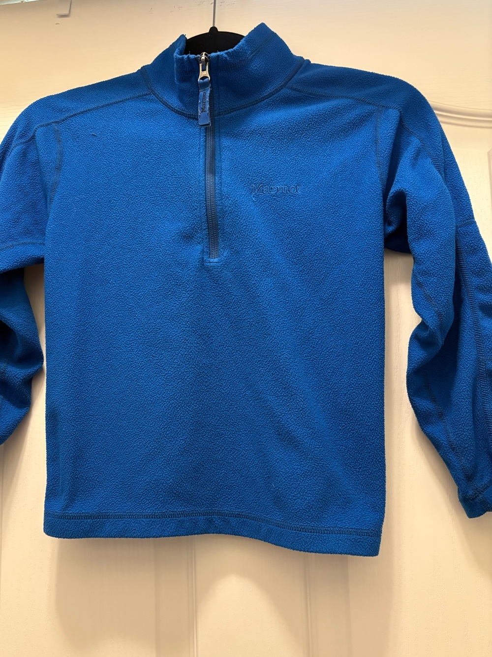 Marmot Bright Blue Kids Quarter-Zip Fleece Pullover. Size M. Used